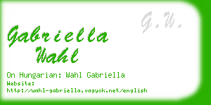 gabriella wahl business card